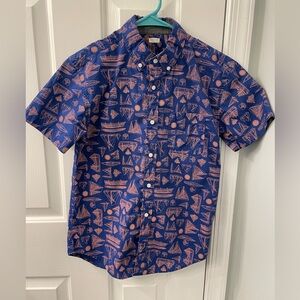 Crew cuts button up short sleeve boats shirt, size 12